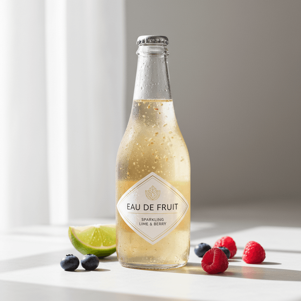 Berry-based drink with fresh ingredients