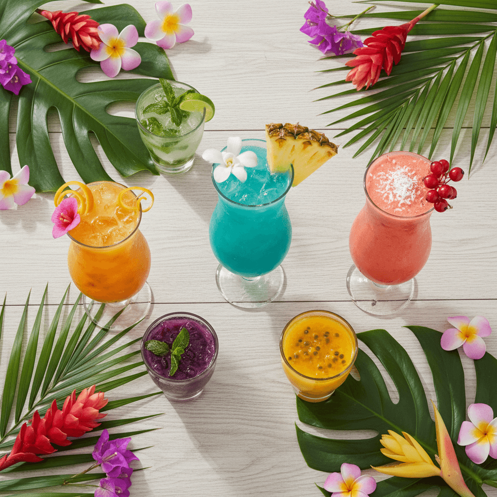 Tropical monthly special with pineapple and coconut flavors